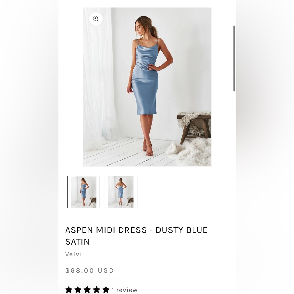 Satin midi dress - size 6